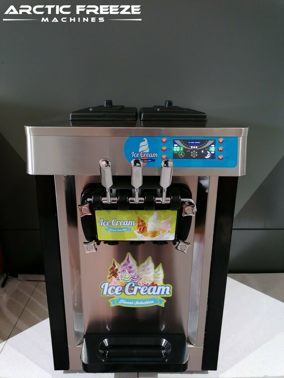 MQL18 Soft Serve Mr Whippy Ice Cream Machine 20L 3 Handle ( Black